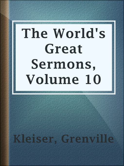 Cover image for The World's Great Sermons, Volume 10